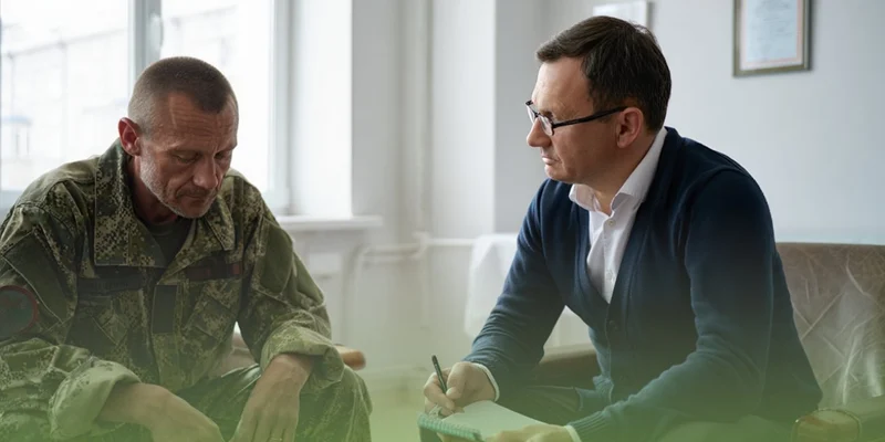 Ветеран СВО на приеме у психолога
