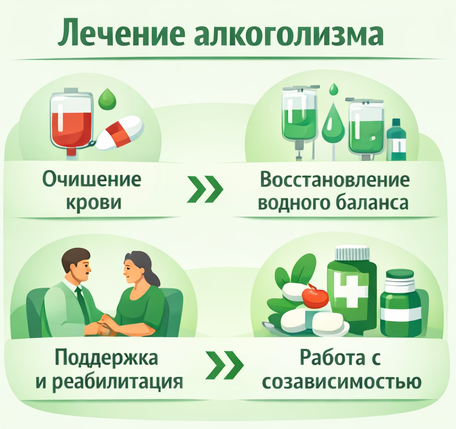 лечение алкоголизма в Благовещенске Амурская обл. этапы